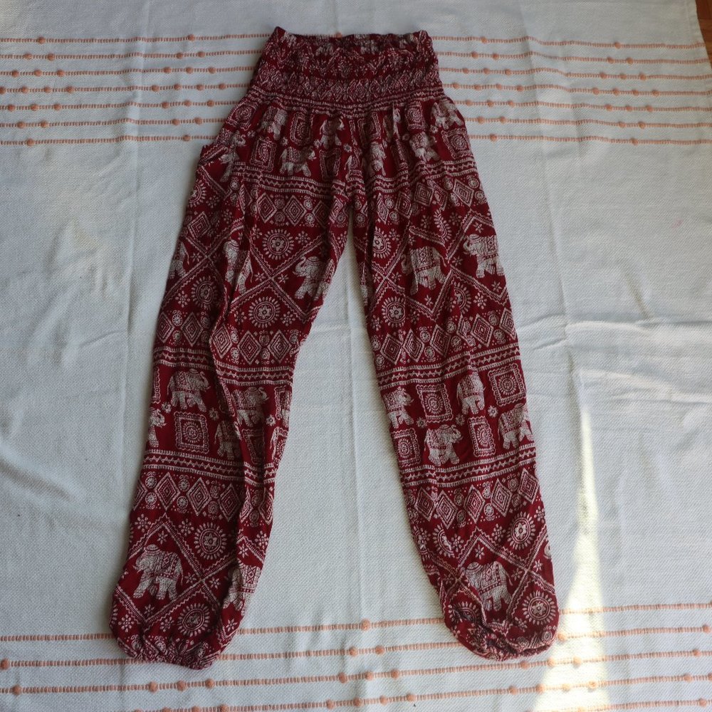 Authentic cotton pants from India (elephant print)